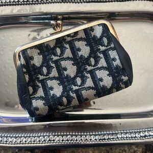 Vintage Dior Trotter kiss lock coin purse